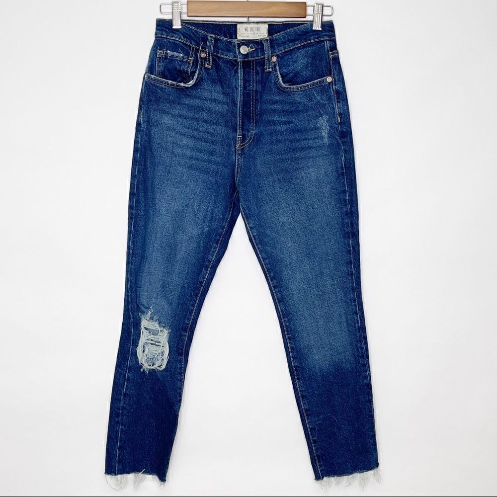 Free People We The Free Stella High Rise Distressed Skinny Jean Size 28